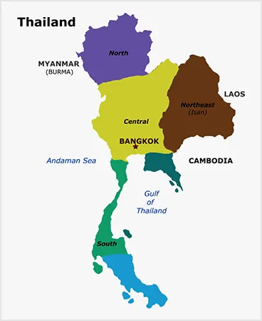 Map of Thailand