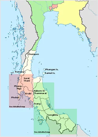 South-West Coast of Thailand