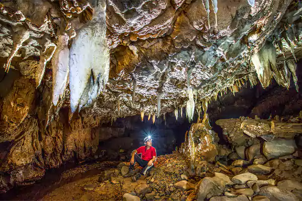 Cave exploration in Chiang Dao