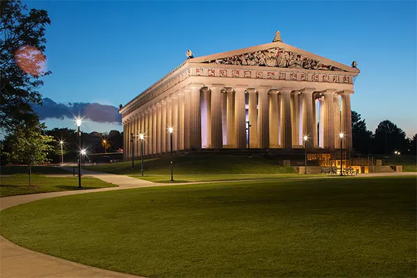 Centennial Park and the Parthenon Nashville Tennessee