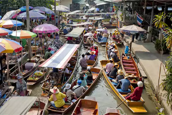 Damneon Saduak Floating Market Thailand