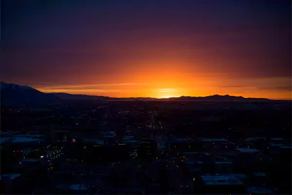 Living Room Sunset Salt Lake City