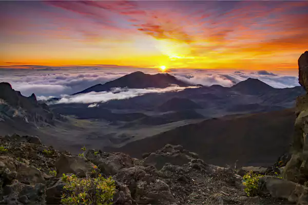 Haleakala Peak Sunrise in Maui Hawaii