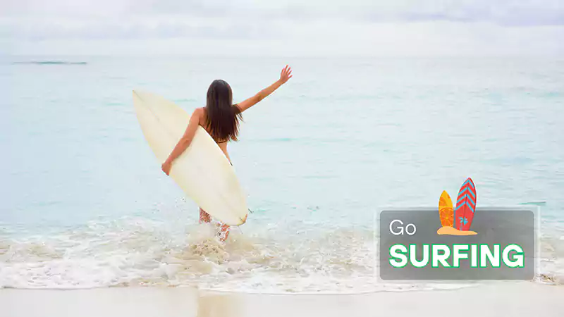 Surfing in Big Island