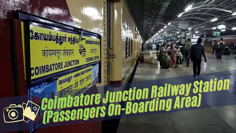 Coimbatore Junction Railway Station Passengers On Boarding Area