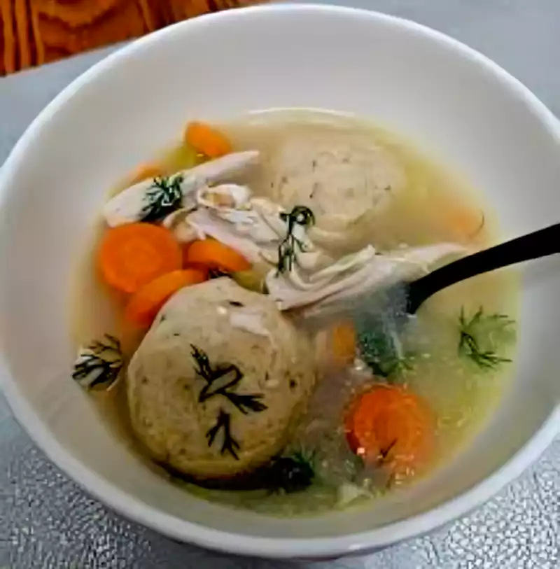 Smoked Chicken Matzo Ball Soup and Pastrami